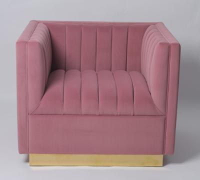 China Custom Color Velvet Fabric Sofa Living Room Furniture Armchair for sale