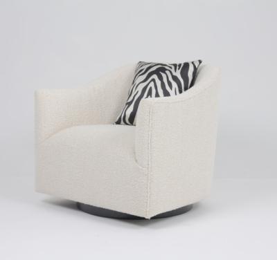 China Modern Living Room Luxury Fabric Fluffy Single Beige Armchair for sale