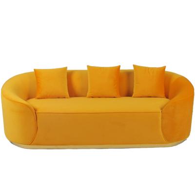 China Living Room Fabric Velvet Sofa With Metal Base for sale