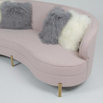 China Curve Modern Fabric Velvet Living Room 3 Seater Sofa for sale