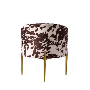 China Luxury Animal Prints 74*74*78cm Furniture Dining Room Chairs for sale
