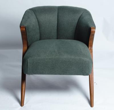 China Im amerikanischen Stil Lehnsessel-Sofa Chair With Solid Wood-Beine des gewebten Materials zu verkaufen