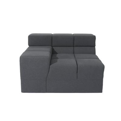 China Nordic Linen Filled Velvet Grey Fabric Modular Sofa For Living Room for sale