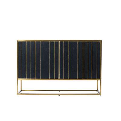 China Modern Sideboard Cabinet Gold Stainless Steel 2 Door Bar Cabinet For Home Hotel for sale