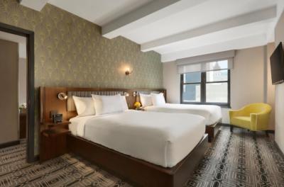 中国 ゴム製木製のホテルの寝室の家具は高密度泡を置いた 販売のため