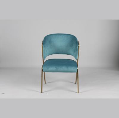 China Upholstered Sillas Blue Velvet Dining Chair For Kitchen Modern Nordic for sale