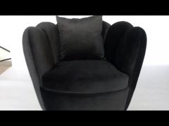 modern chair with black velvet