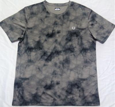 China Elastic Tie Dye S To XL Mens Round Neck T Shirt For Fitness for sale