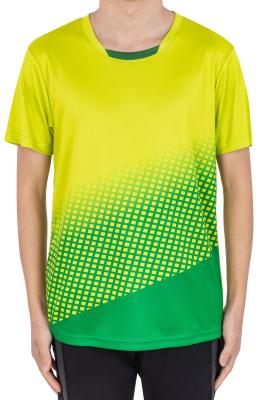 China Soft Quick Dry S To XL Round Neck Short Sleeve T Shirt Yellow for sale