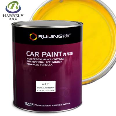 China Tinta de automóvel amarelo médio, spray impermeável 2K Tinta de automóvel ISO14001 à venda