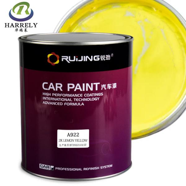 Quality 2K Lemon Yellow Car Paint Acrylic Spray For Automotive Repair ISO14001 for sale