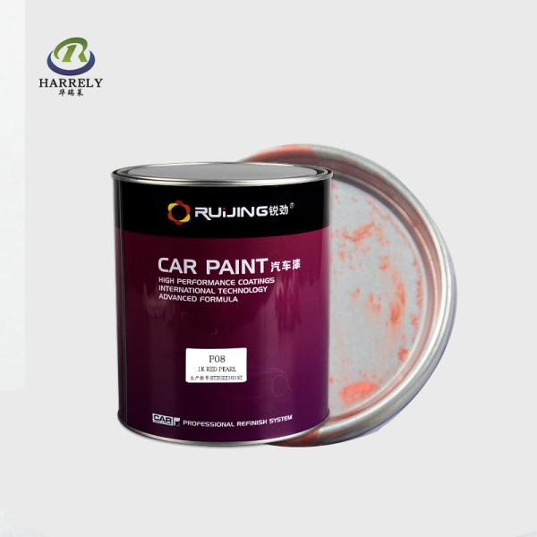 Quality Bright Glossy Pearl Red Car Paint , ISO14001 OEM 1K Car Body Repair Paint for sale