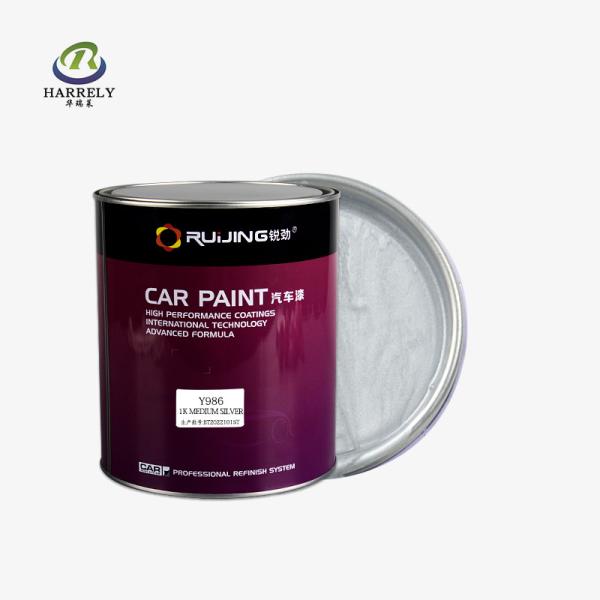 Quality Silver Color Glossy Car Paint , 0.5L 1L 2L 4L Coating 1K Acrylic Car Paint for sale