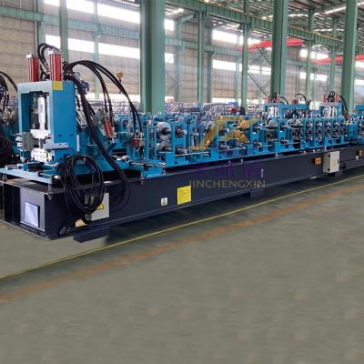 China 25m/Min Size Interchangeable CZ Purlin Roll Forming Machine Hydraulic Motor Drive for sale
