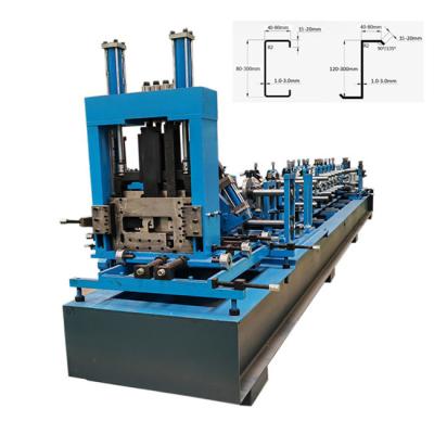 China CZ Purlin roll forming machine automatic C purlin forming machine Z steel frame making machine for sale