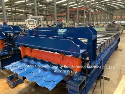 China 5.5Kw Glazed Tile Roll Forming Machine Automatic PLC Detla System for sale