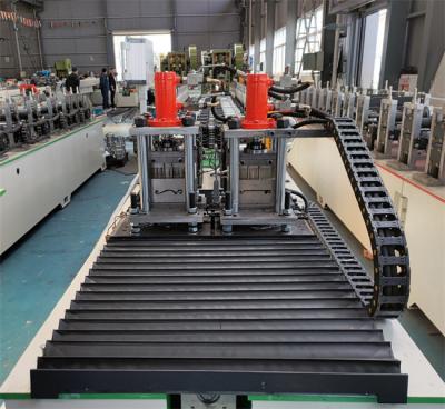 China Double Line Shutter Door Roll Forming Machine PLC Control For Door Frame for sale