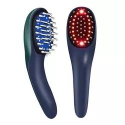 China 6 in 1 Laser Vibration Hair Growth Brush Red Light Blue Light Therapy Electric Hair Massage Comb For Dropshipping for sale