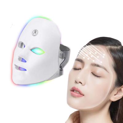 China Red Light Therapy Face Beauty Equipment Rechargeable 7 Color Pdt Led Facial Beauty for sale