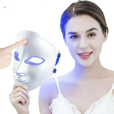 China Led Therapy Mask 7 Color Light Face Mask Facial Beauty Equipment For Neck Skin Tightening for sale