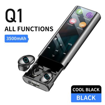 China  				Q1 Wireless Bluetooth Earphone Earbuds Multi-Function MP3 Player Headset Ipx7 Waterproof 9d Tws Headphone (with 3500mAh Power Bank Charging Case) 	         for sale