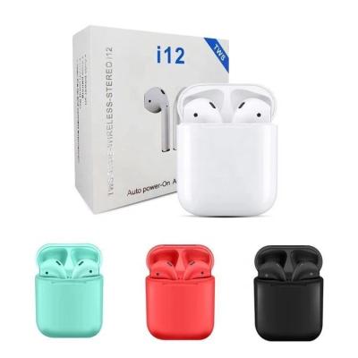 China  				Amazon Tws 5.0 Wireless Earbuds I12 I12s Luxury Earphones Waterproof Sport Headphone Memory with Charger Box 	         for sale