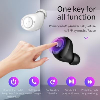 Chine Écouteur sans fil de Bluetooth 5,0 dans le casque mains libres d'Earbuds de sport d'écouteur d'écouteurs d'écouteurs d'oreille pour le téléphone avec la MIC à vendre