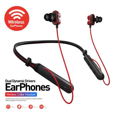 China  				Dual Dynamic Wireless Headphones Bluetooth Earphones Neckband Collar Headset Handsfree Headphone Sport Earbuds for Phone Bx345 	         for sale