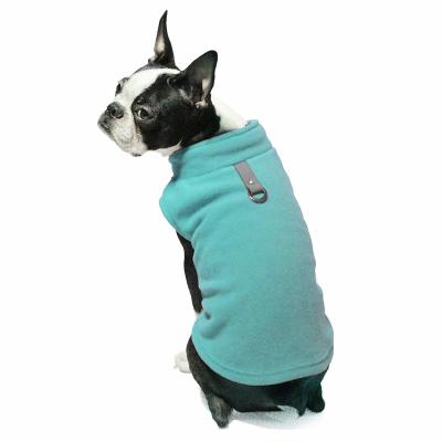 China Pequeña chaqueta del paño grueso y suave del jersey del perro con el anillo del correo en venta