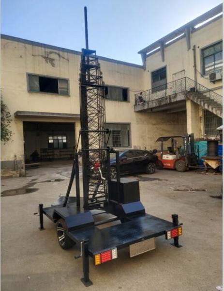Quality 25m Cell On Wheels Communication Telescopic Antenna Pole Tv Mobile Trailer Tower for sale