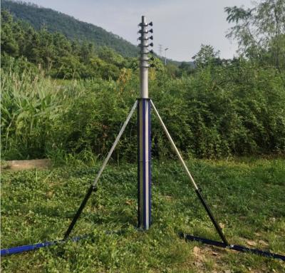 China Light Weight Hand Push Up Antenna Mast Antenna Pole 9m 30ft en venta