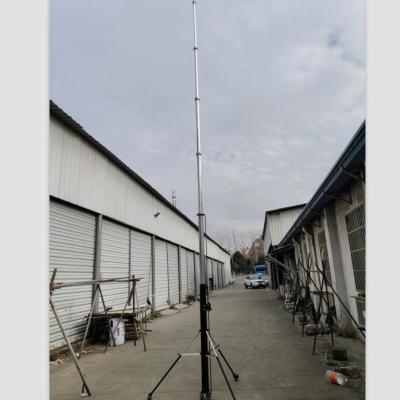 China Mastro de fotografía elevado 9m Zona final Mastro de cámara Mano empuje hacia arriba 30 pies Mastro de antena telescópica en venta