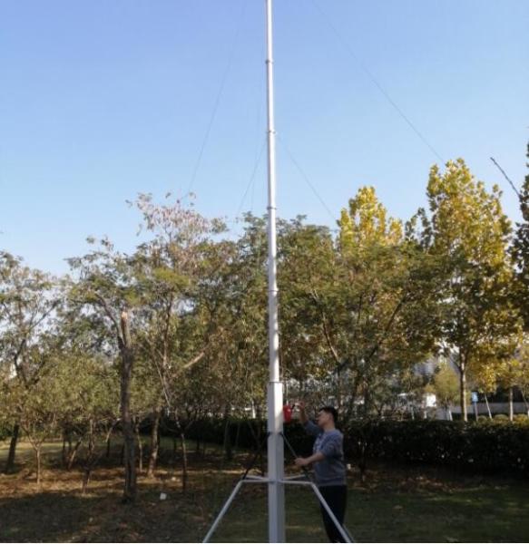 Quality 40 Ft Telescopic Antenna Mast TV Survey Station Mast Hand Crank Up Aluminum Telescoping Mast 12m for sale