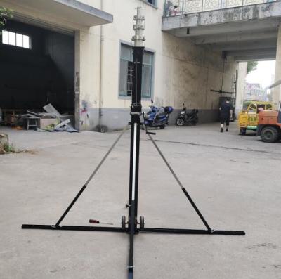 China Lichte gewicht Sport Filmpane Draagbare Teleskoppane Hand Crank Up Mast 9m 12m Te koop