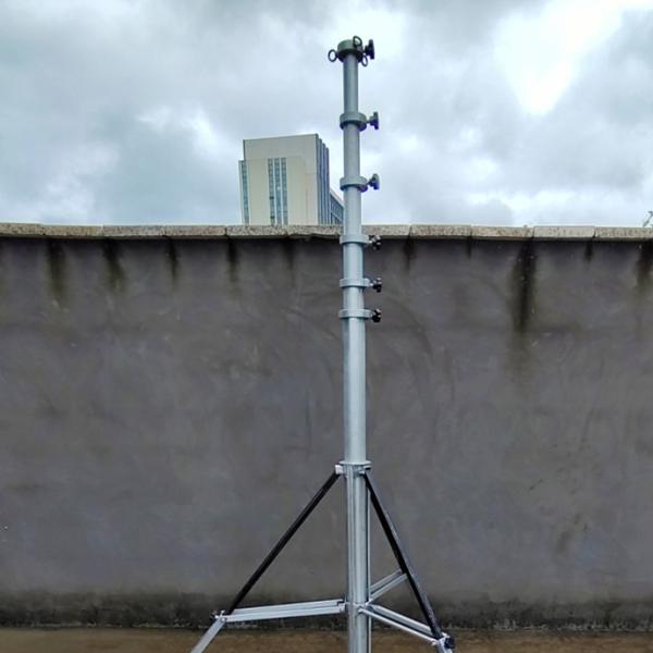 Quality 30 Foot Push Up Mast Steel Sports Filming Internet Pole Environmental Research for sale