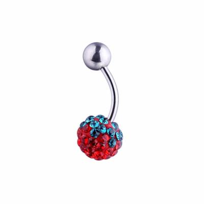 China Stainless Steel Screw Belly Button Rings for Women and Girls, 14G Naval Body Jewelry Piercing Ring for sale