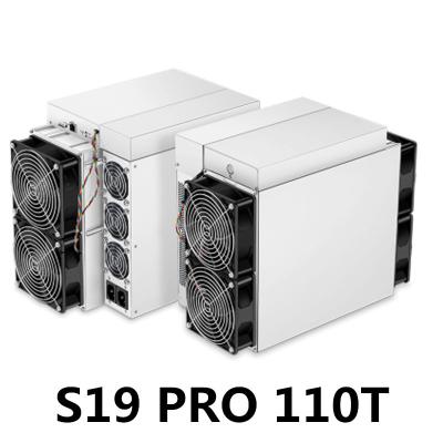 China 31.2W/TH Bitmain Antminer Bitcoin Miner S19 Pro 110T 3400W for sale