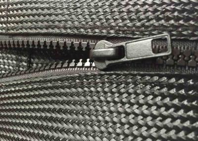 China Expandable PET Zipper Cable Sleeve , Flexible Zipper Sleeve Cable Wrap for sale
