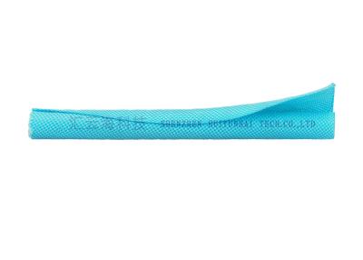 China Blue PET Self Wrapping Split Braided Sleeving For Closing Cable Jacket for sale
