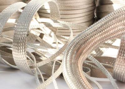 China Strong Metal Tinned Copper Braided Sleeving Clear Cut For Cable Shielding for sale