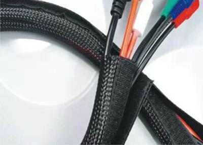 China Lightweight PET Velcro Cable Sleeve For Wire Harness Bounding / Protecting for sale