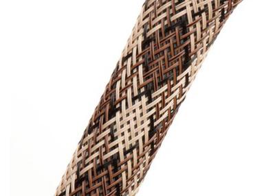 China Abrigo trenzado manga da alta temperatura del cable de la cremallera para la cubierta de alambre ajustable del cordón en venta
