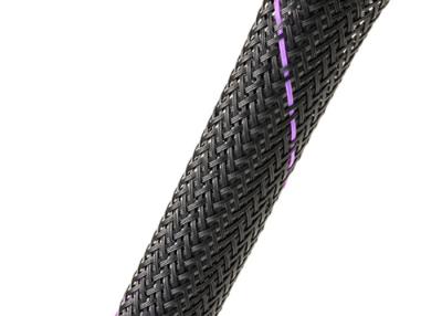 China Flame Proof Pet Wrap Braided Sleeving , Black Braided Wire Sleeve Eco - Friendly for sale