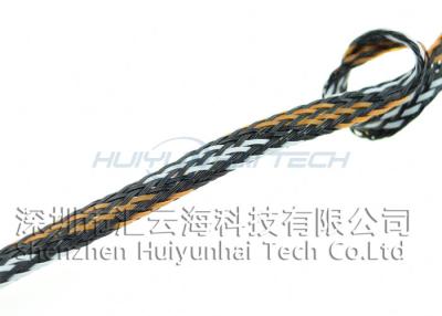 China 4mm Round High Temp Wire Sleeve , Braided Heat Resistant Sleeve For Cable for sale