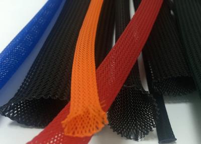 China Colorful Braided Electrical Wire Wrap Self - Extinguishing With PET Material for sale