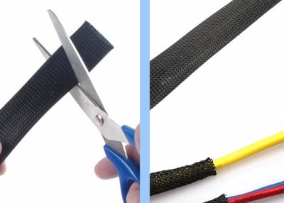 China Cable Wire Cover Protection Expandable Wire Sleeving , Braided Wire Loom Custom for sale