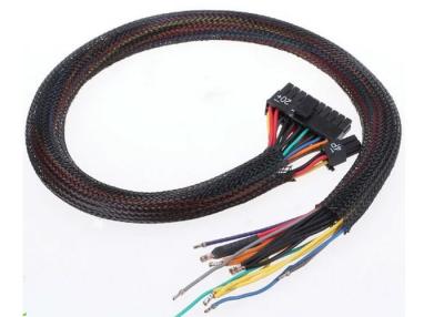 China Color extensible ignífugo del negro de la manga del cable para la protección del arnés de cable en venta