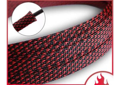 China Flexo PET Expandable Braided Sleeving Custom Size Halogen Free ROHS Compliant for sale