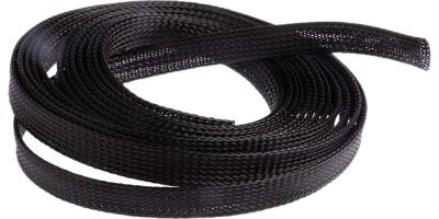 China Flexibility Expandable Braided Pet Black Cable Sleeve 2.0mm 80.0mm for sale