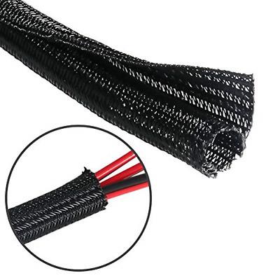 中国 ナイロン ヴェルクロ ケーブルの袖のホックおよびループ適用範囲が広い編みこみのワイヤー カバー 販売のため